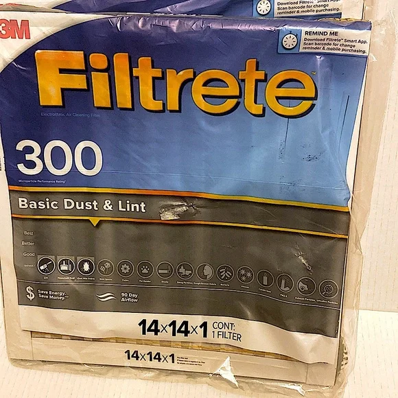 3M Filtrete 300 Basic Dust and Lint Electrostatic Air Filter (3 ct) - Picture 2 of 6
